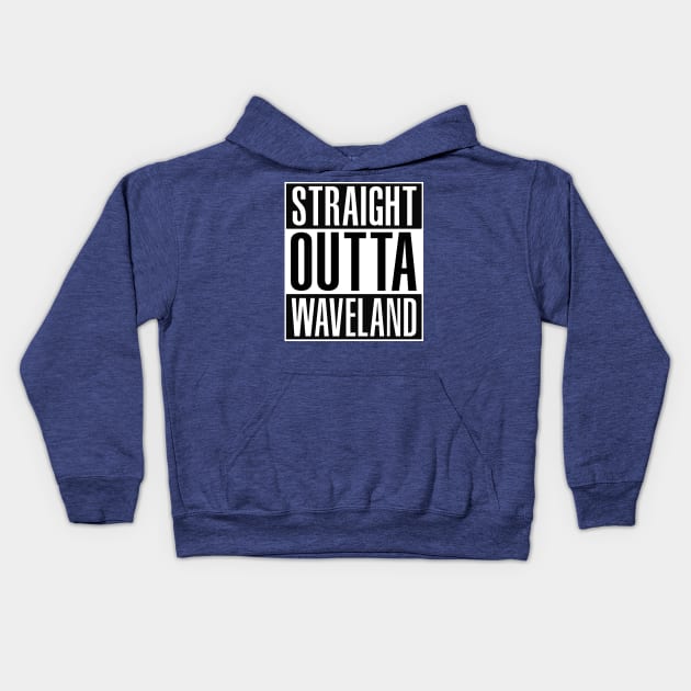 Straight Outta Waveland Kids Hoodie by Retro Sports